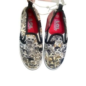 New LOL slip on shoes girls sz 13